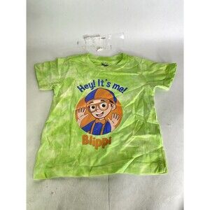Blippi Green Tie Dye Short Sleeve Tee T-Shirt Top Kids Boys Girls Size 4T